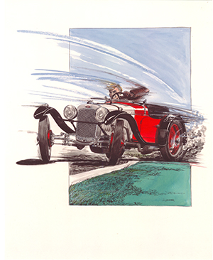 Vintage Car Illustrations by John Lander
