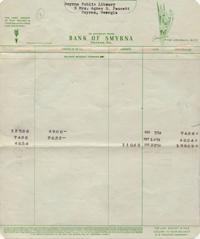1954 Bank Statement